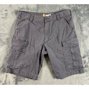 Carhartt Men’s Rugged Flex Rigby Relaxed Fit Cargo Gray Shorts SZ 36 (36x10)